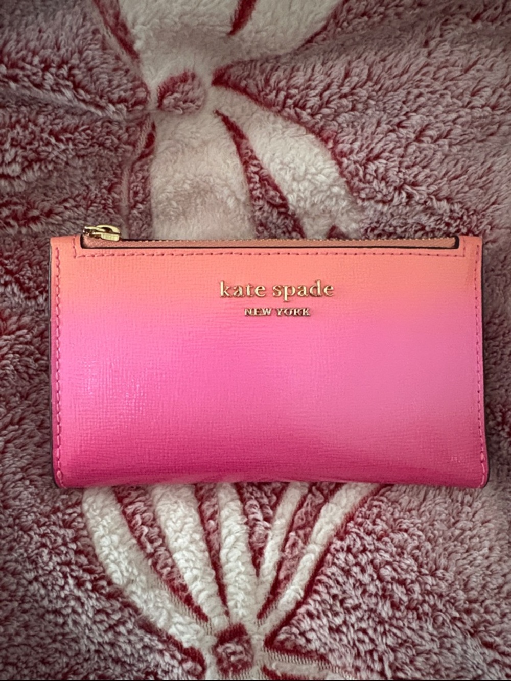 Kate Spade ombré pink small Bifold wallet